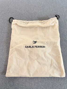 Carla Ferreri Beige Drawstring Dust Bag